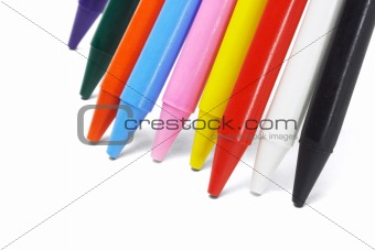 colorful crayon pencils 