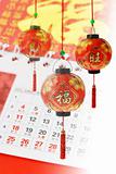 Chinese Lantern and new year calendar