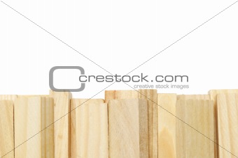 Wooden blocks border