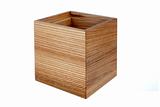 open wooden box isolated 
