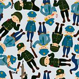 seamless police and army pattern