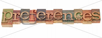 preferences in letterpress type