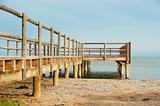 Beach footbridge