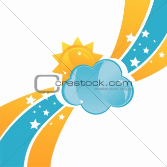 cloud with sun background