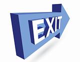 3D exit and arrow