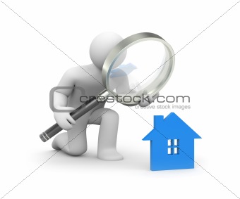Person searching a new house