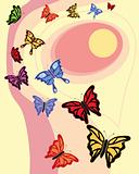colorful butterflies