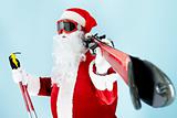 Santa with skis