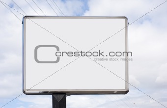 Blank billboard on blue sky 