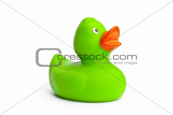 childhood toy green duck