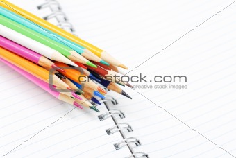 Colored Pencils of Notebook