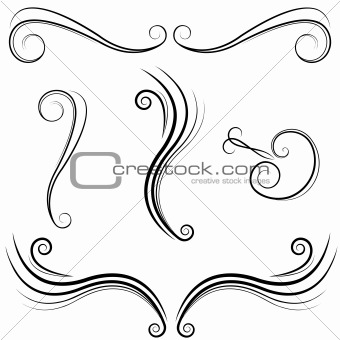 Elegant Swirl Design Elements