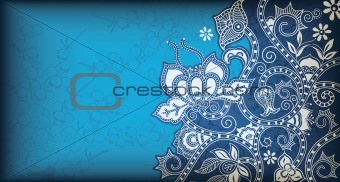 Abstract Blue Floral