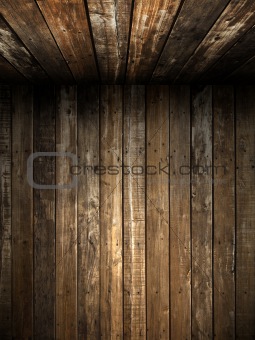 Old Grunge wood wall and ceiling