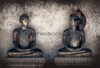 Two statues of Buddha are discussed