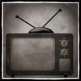 old black and white television photo