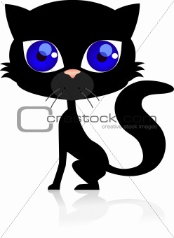 black kitty cartoon