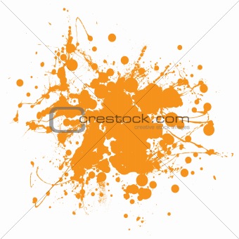 Orange ink splat