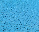 Natural blue background - drop of rain
