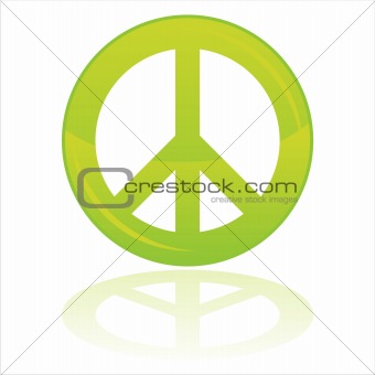 peace symbol isolated on white