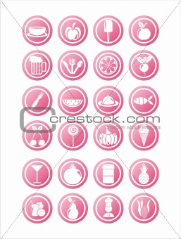 pink food signs