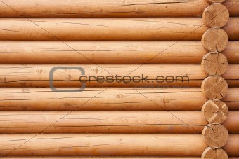 Wall from logs