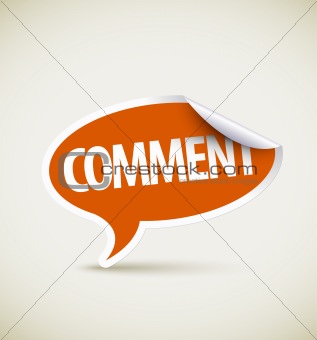 Comment - speech bubble as pointer with white border