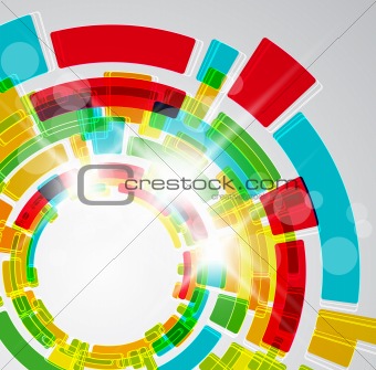 Abstract background with 3D  object