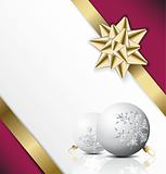 Christmas card with seasonal decorations