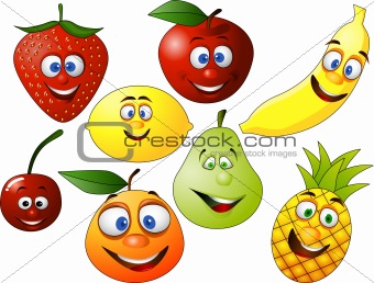 Fruit cartoon character