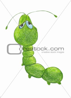 Green sleepy caterpillar