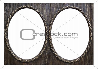 isolated wooden frame