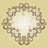 Vintage background with curled elements