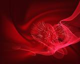 beautiful vector heart background design.