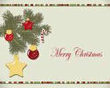 Christmas wreath vector card