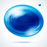 Vivid blue bubble.