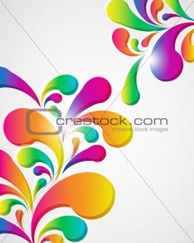 Abstract background with bright circles and teardrop-shaped arch