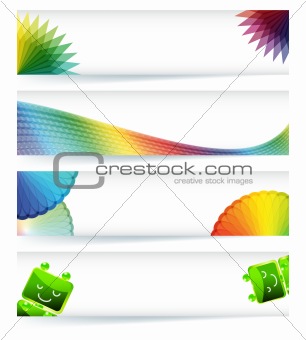 Multicolor gamut banner design in eps10 vector format. 