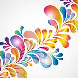 Abstract background with bright teardrop-shaped arches.