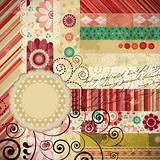 Scrap background made in the classic patchwork technique.