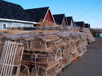 Lobster Traps on the Wharf