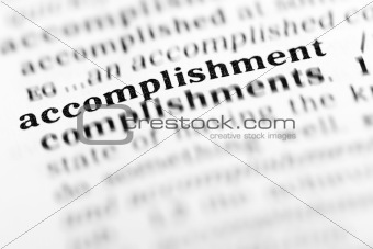 accomplishment (the dictionary project)