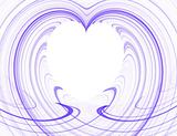Purple and White Heart Copy Space