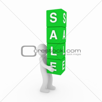 3d sale cube human