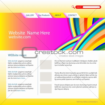 vector website design template