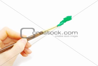  brush in a hand