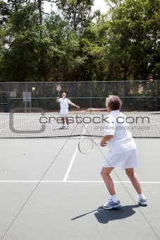 Senior Tennis Match