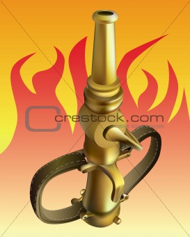 old brass fire hose 