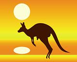 silhouette of a kangaroo