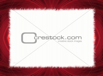 Red Fractal Border with White Copy Space